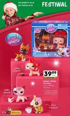 Zestaw Littlest Pet Shop Cozy Holiday Pet Pairs promocja w Biedronka