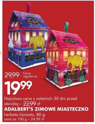 Herbata liściasta ADALBERT'S ZIMOWE MIASTECZKO, 80 g promocja w Super-Pharm