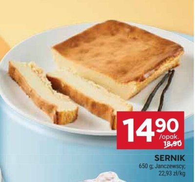 Ciasto sernik Janczewscy promocja w Stokrotka