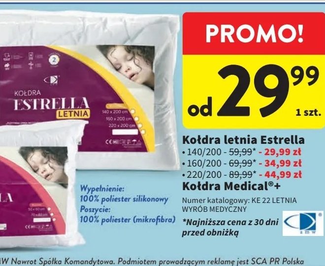 Kołdra medical 140 x 200 cm Amw promocja