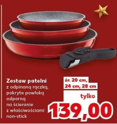 Zestaw patelni z odpinaną rączką promocja w Kaufland