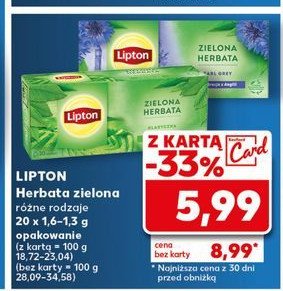 Herbata earl gray Lipton green tea promocja