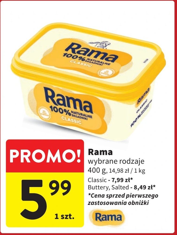 Margaryna Rama buttery promocja