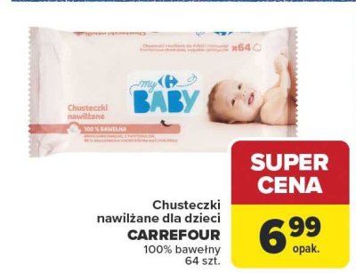 Chusteczki nawilżane dla dzieci Carrefour promocja w Carrefour Market