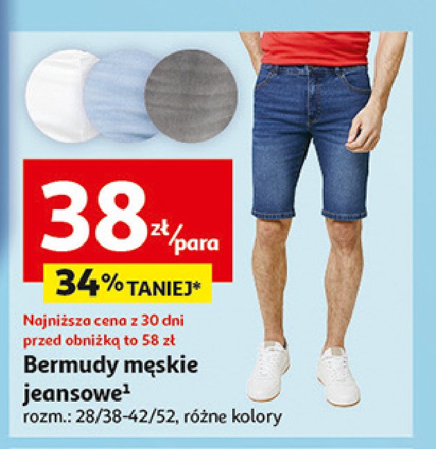Bermudy męskie Auchan inextenso promocja w Auchan