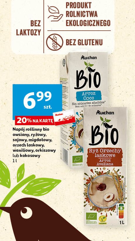 Napój migdałowy Auchan bio promocja