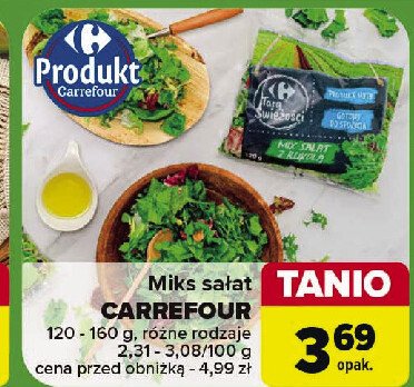 Mix sałat z rukolą Carrefour targ świeżości promocja