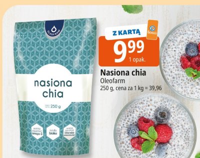Nasiona chia Oleofarm promocja w Leclerc