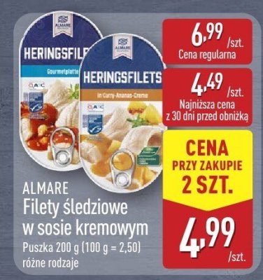 Filety 艣ledziowe promocja w Aldi