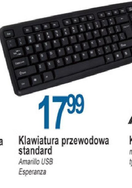 Klawiatura bezprzewodowa standardowa Esperanza promocja