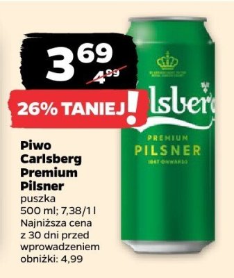 Piwo Carlsberg Premium Pilsner promocja w Netto
