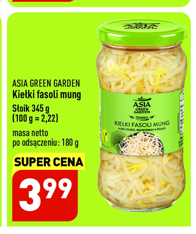 Kiełki fasoli mung Asia green garden promocja