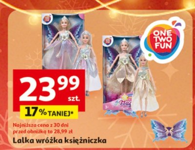 Lalka wróżka księżniczka One Two Fun promocja w Auchan