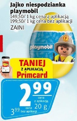 Jajko niespodzianka Jajko niespodzianka playmobil ZAINI promocja w Prim Market