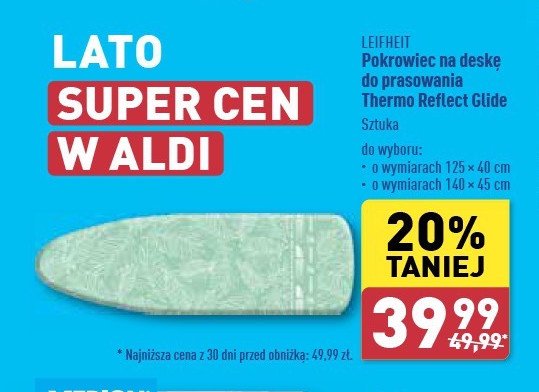 Pokrowiec na desk臋 thermo reflect 140 x 45 cm Leifheit promocja