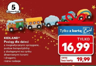 Pociąg dla dzieci z magnetycznymi sprzęgami KIDLAND różne rodzaje promocja w Kaufland