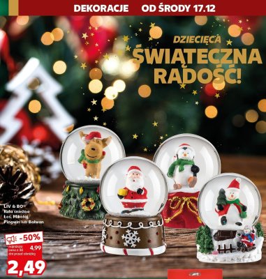Kula śnieżna Liv & Bo Łoś, Mikołaj, Pingwin lub Bałwan promocja w Kaufland