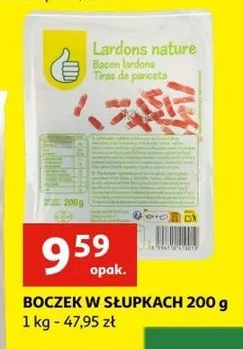 Boczek w s艂upkach Podniesiony kciuk promocja