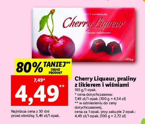 Praliny cherry liqueur promocja
