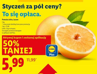 Pomelo żółte, luzem promocja w Lidl