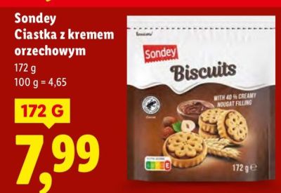 Ciastka z kremem orzechowym promocja w Lidl