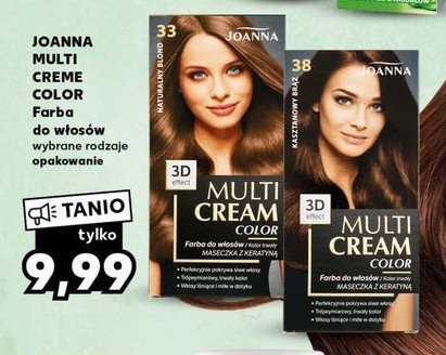 Farba do włosów 33 naturalny blond Joanna multi cream color promocja