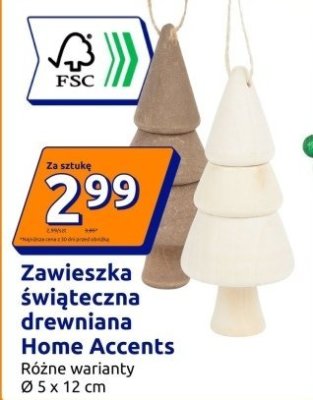 Zawieszka świąteczna drewniana  promocja w Action
