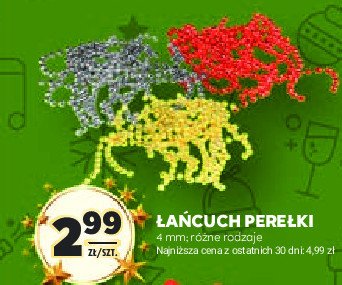 Łańcuch perełki 4 mm promocja w Stokrotka