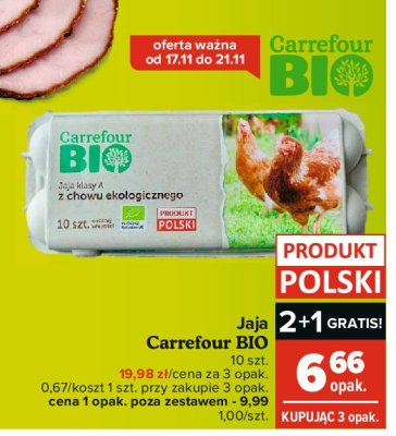 Jaja kl. a Carrefour bio promocja