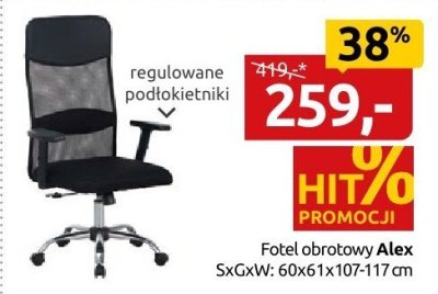 Fotel obrotowy Alex Black Red White promocja w Black Red White