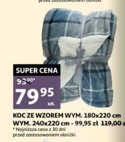 Koc 180 x 200 cm promocja