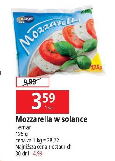 Mozzarella w solance Jager promocja