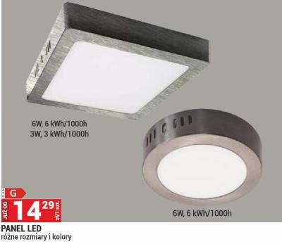 PANEL LED różne rozmiary i kolory 6W, 6 kWh/1000h 3W, 3 kWh/1000h promocja w Merkury Market