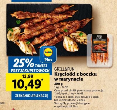 Kręciołki z boczku w marynacie Grill and fun promocja