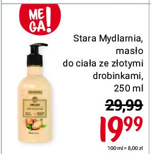 Masło do ciała ze złotymi drobinkami arganowe Stara mydlarnia promocja
