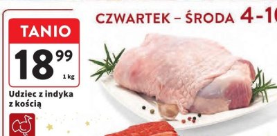 Udziec z indyka z kością promocja w Intermarche