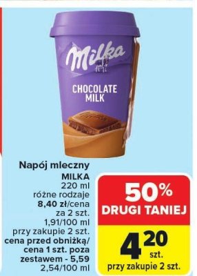 Nap贸j mleczny promocja w Carrefour