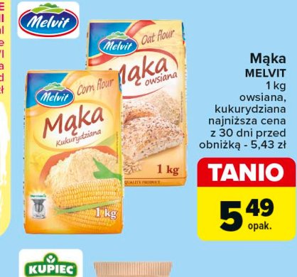 Mąka kukurydziana Melvit promocja