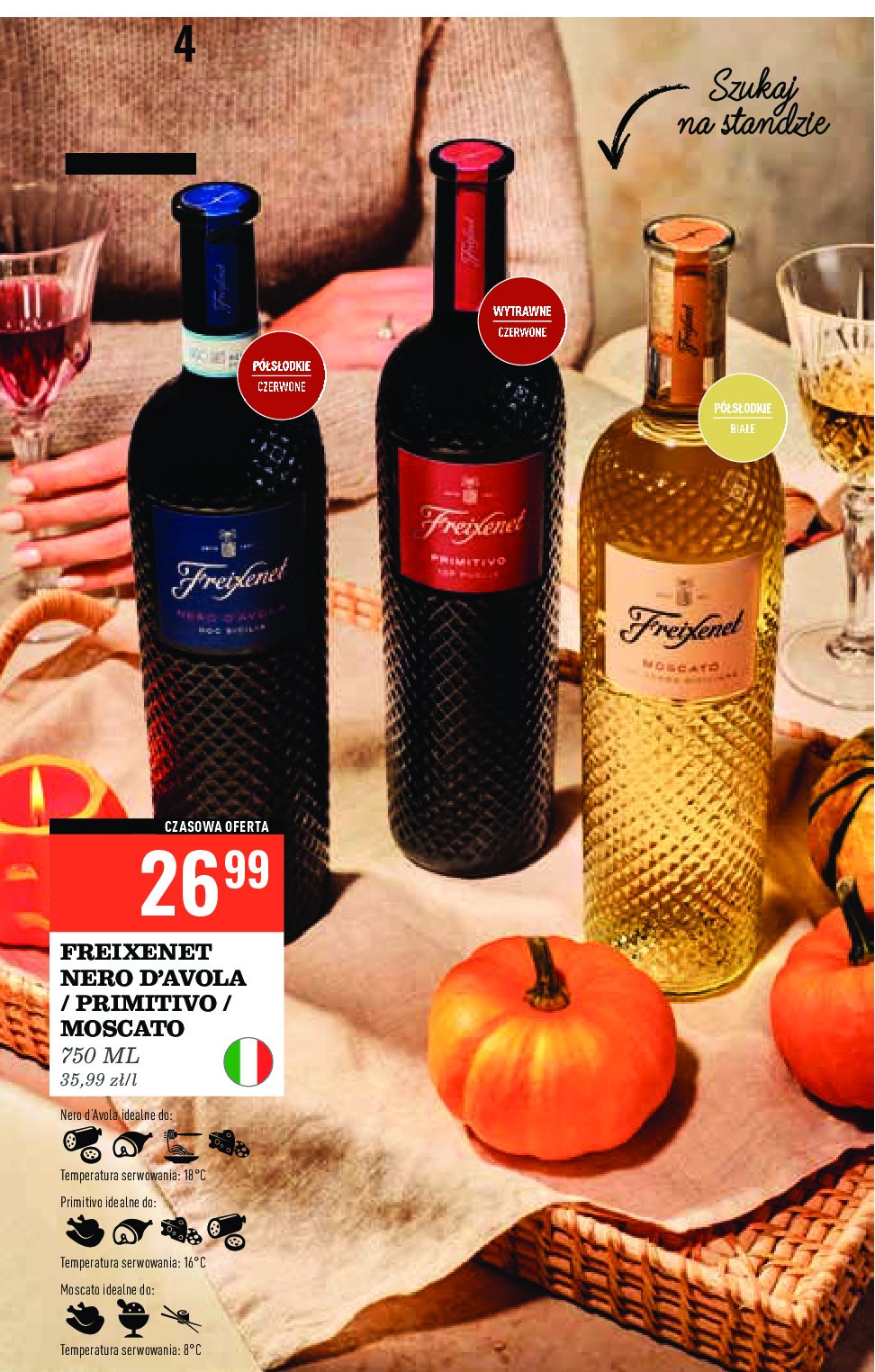 Wino FREIXENET MIA MOSCATO promocja w Biedronka