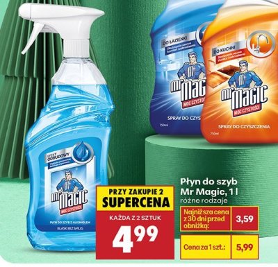 Płyn do szyb Mr Magic, 1 l różne rodzaje promocja w Biedronka