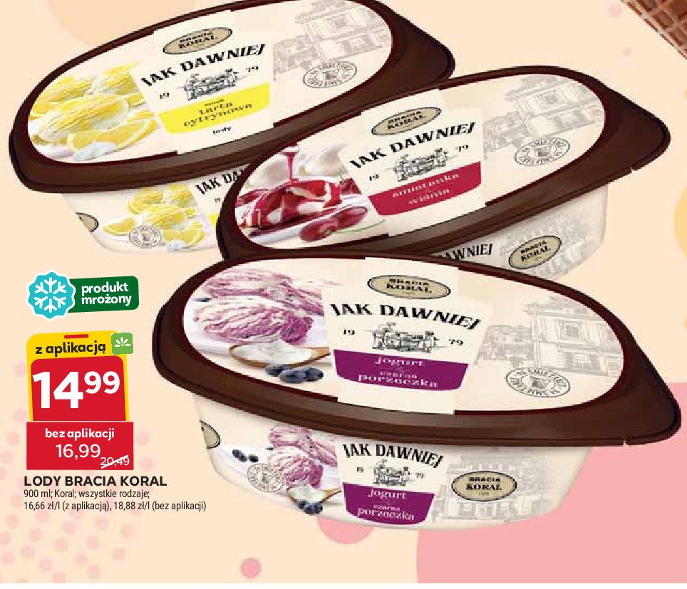 Lody z jogurtem i sosem z czarnej porzeczki Bracia koral lody jak dawniej promocja