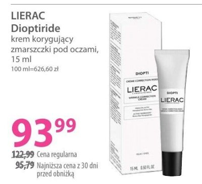 Krem LIERAC Dioptiride krem korygujący zmarszczki pod oczami promocja w Hebe