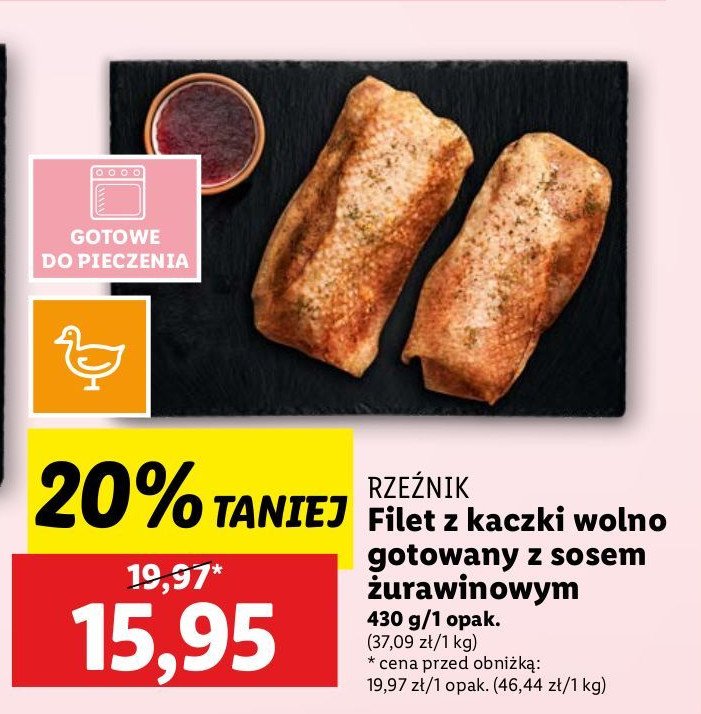 Filet z kaczki wolno gotowany z żurawiną Rzeźnik codzienna dostawa promocja