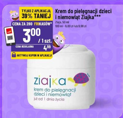 Krem do pielęgnacji dzieci i niemowląt Ziajka promocja w POLOmarket