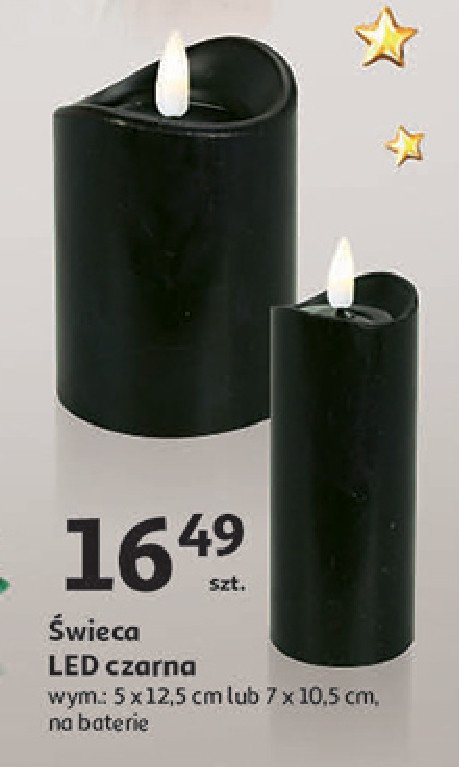 艢wieca led czarna 7 x 10.5 cm promocja