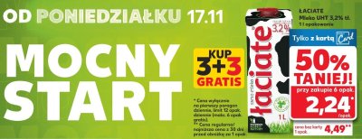 Mleko Łaciate UHT 3,2% tł. promocja w Kaufland