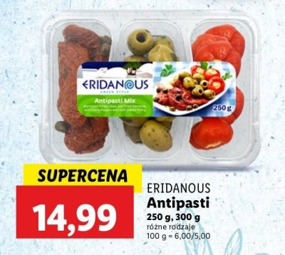 Antipasti oliwki zielone nadziewane serkiem Eridanous promocja