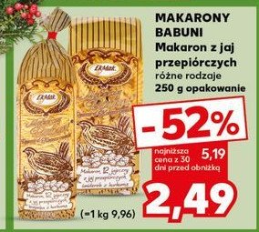 Makaron z jaj przepiórczych krajanka Eko-mak promocja