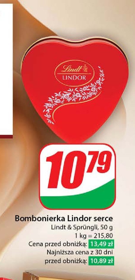 Bombonierka serce Lindt lindor promocja