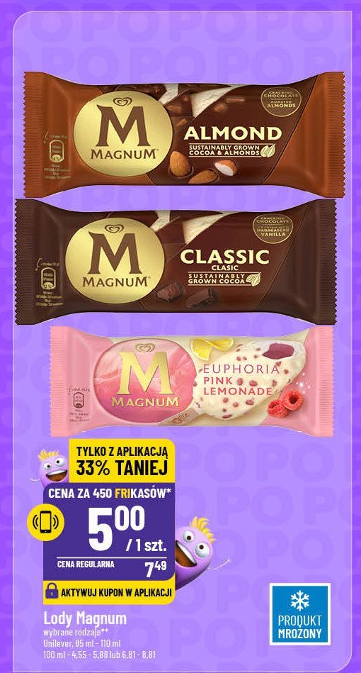 Lód almond Algida magnum promocja w POLOmarket